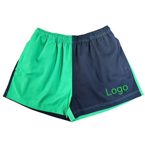 100% Cotton Custom Embroidery Logo Deep Zipper Pockets Stitches Bottom Design Casual Unisex Rugby Shorts
