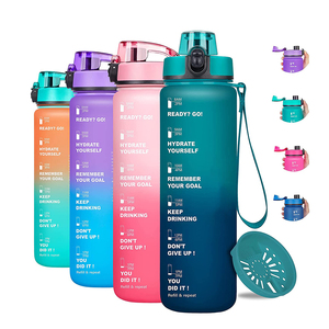 Tritan Plastic Motivational Sports Water Bottle