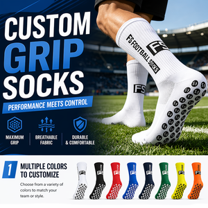 Men's Custom Anti-Slip Soccer Socks Wholesale Grip Socks Bottom Thickened Soccer Football Socks