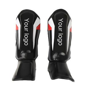 WKF Karate Shin Guard EVA Thick Padding Instep Foot Protector Set Training Sparring Martial Arts Pads for Kids